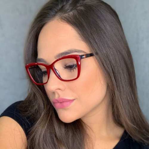 oticagriss armacao para oculos de grau griss 106 marsala