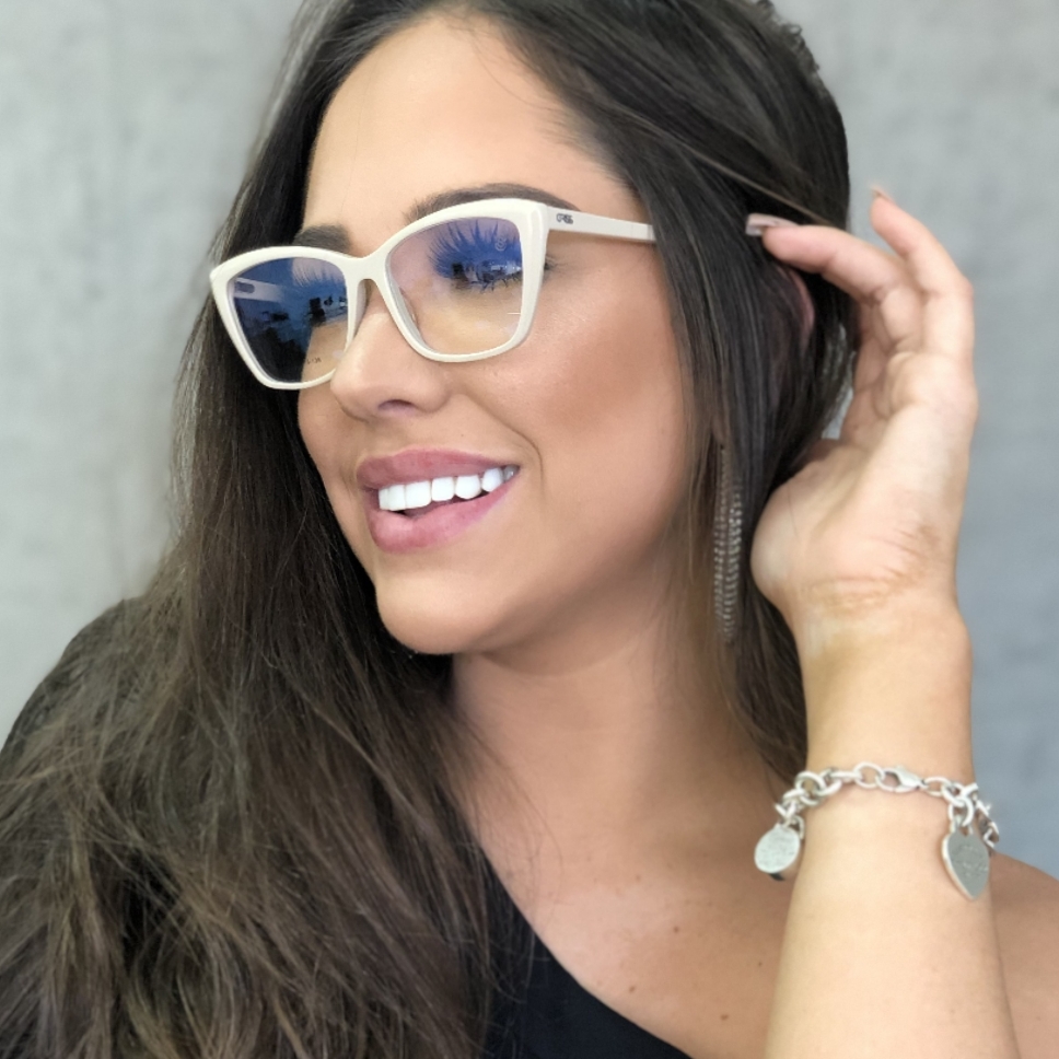oticagriss armacao para oculos de grau griss 106 nude