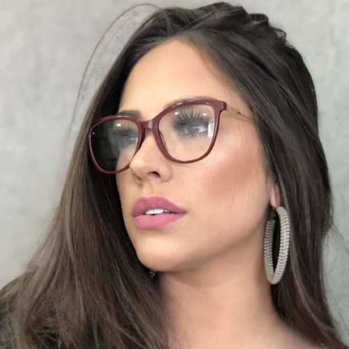 oticagriss armacao para oculos de grau griss 110 marsala