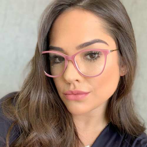 oticagriss armacao para oculos de grau griss 110 rosa