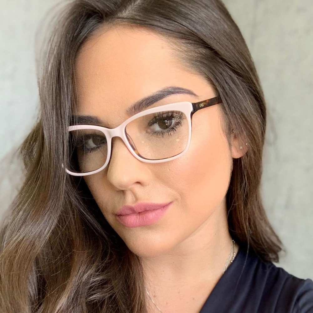 oticagriss armacao para oculos de grau griss 111 rosa