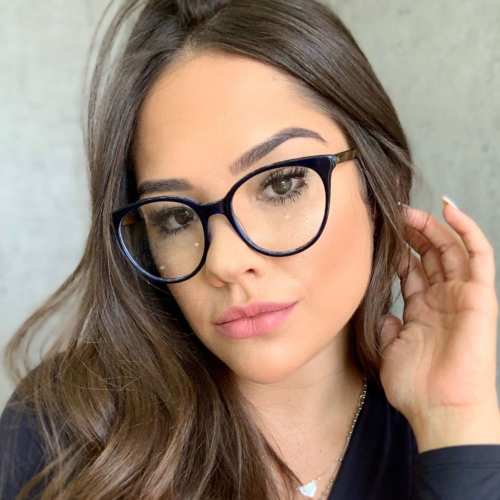 oticagriss armacao para oculos de grau griss 114 azul marinho