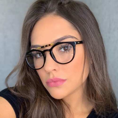 oticagriss armacao para oculos de grau griss 118 tartaruga amarelo