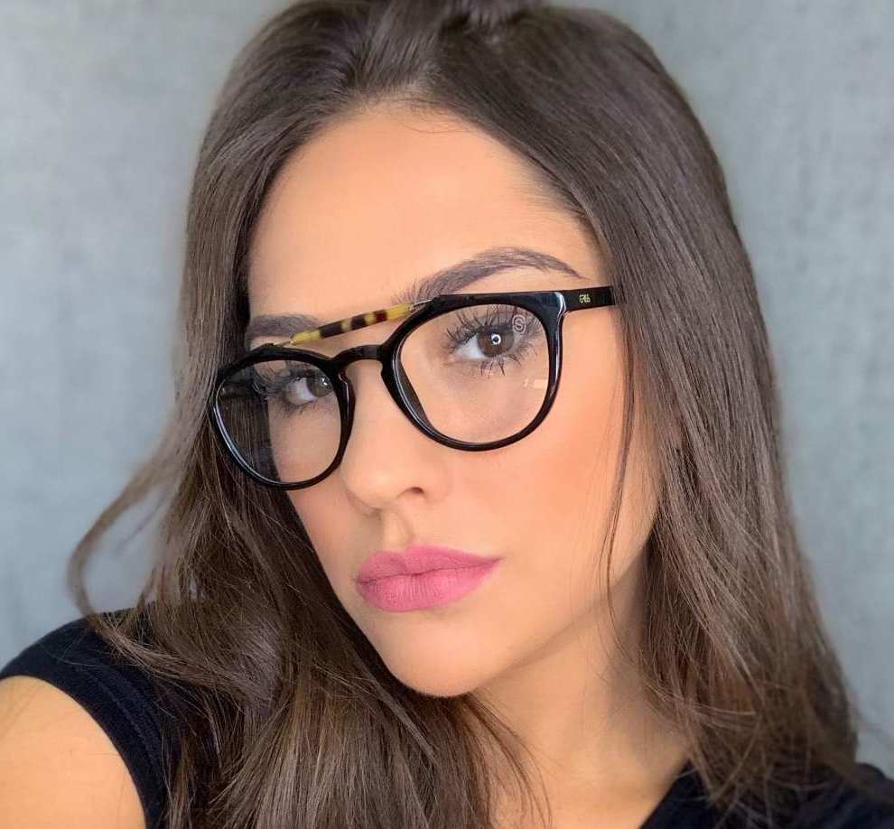 oticagriss armacao para oculos de grau griss 118 tartaruga amarelo