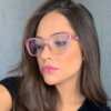 oticagriss armacao para oculos de grau griss 119 rosa