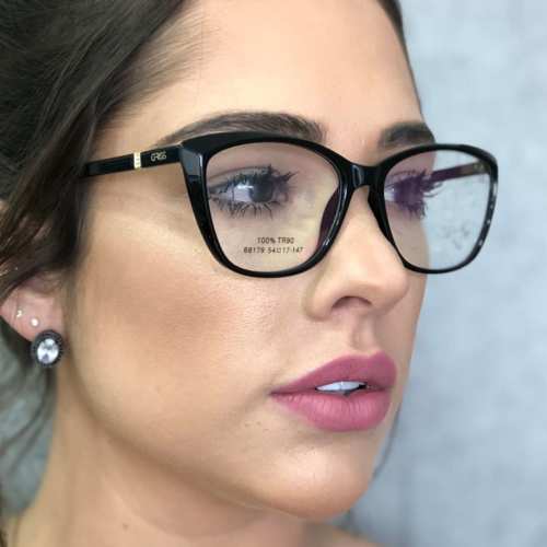 oticagriss armacao para oculos de grau griss 120 preto