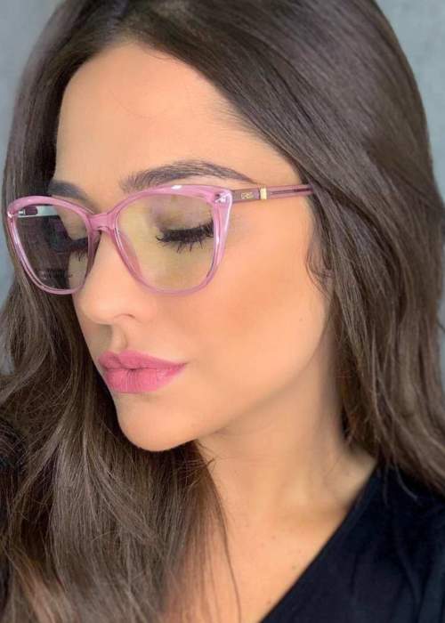 oticagriss armacao para oculos de grau griss 120 rosa