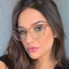 oticagriss armacao para oculos de grau griss 120 rosa transparente