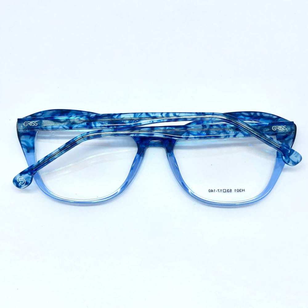 oticagriss armacao para oculos de grau griss 122 azul 2