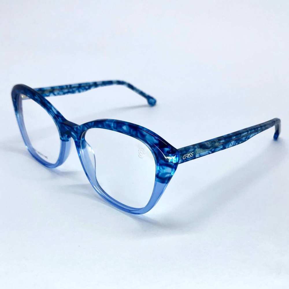 oticagriss armacao para oculos de grau griss 122 azul 3