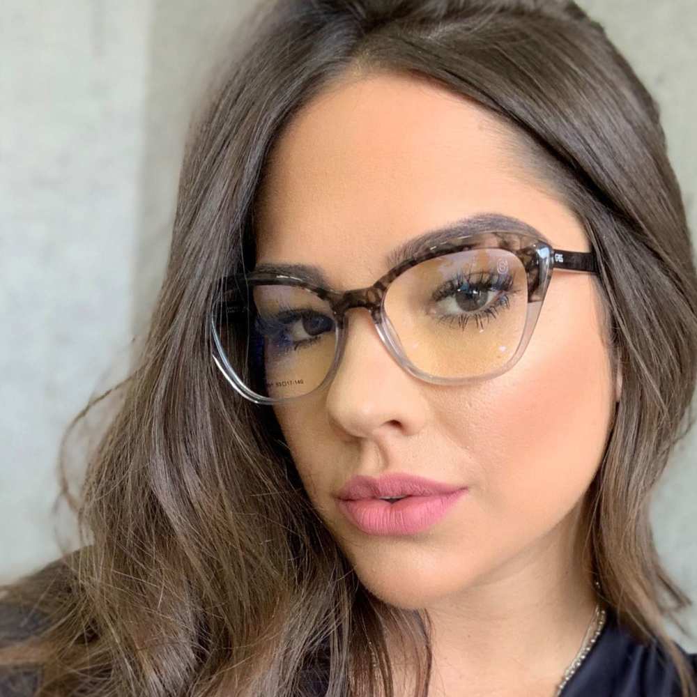 oticagriss armacao para oculos de grau griss 122 preto com transparente 3