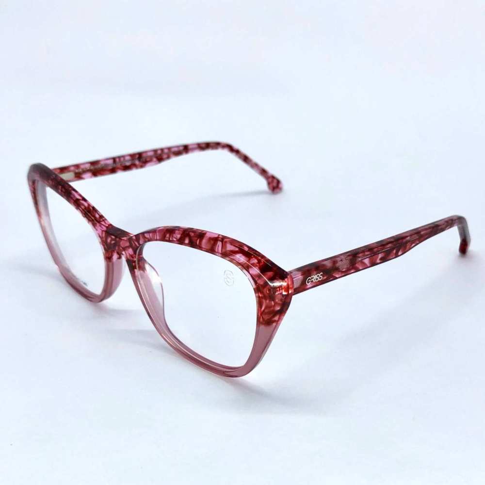 oticagriss armacao para oculos de grau griss 122 rosa 3