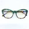 oticagriss armacao para oculos de grau griss 122 tartaruga com verde 1