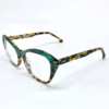 oticagriss armacao para oculos de grau griss 122 tartaruga com verde 2