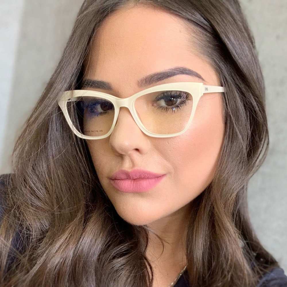 oticagriss armacao para oculos de grau griss 123 bege