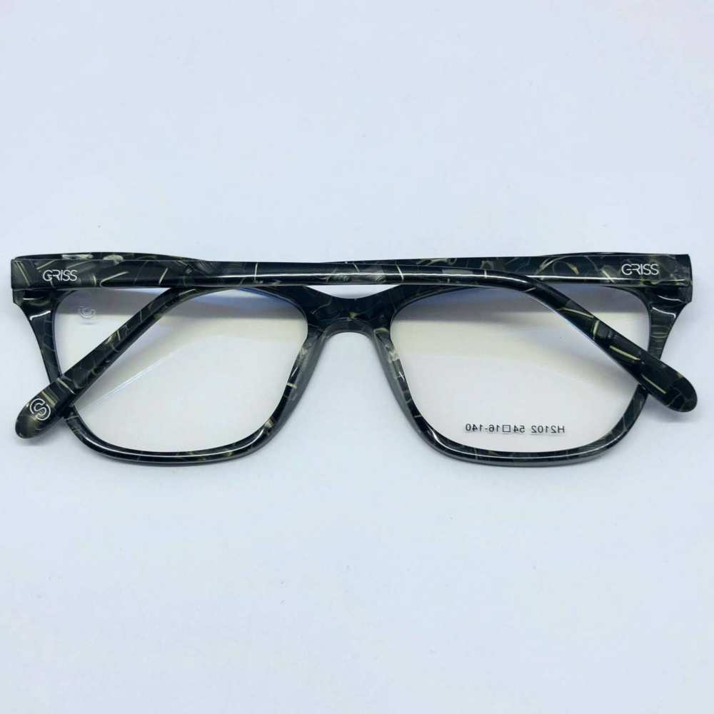 oticagriss armacao para oculos de grau griss 123 preto rajado