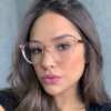 oticagriss armacao para oculos de grau griss 114 rosa transparente