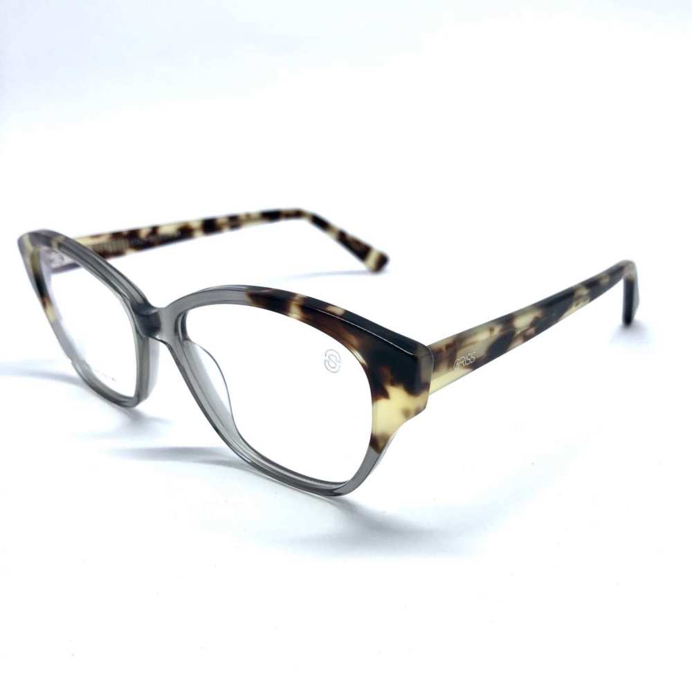 oticagriss armacao para oculos de grau griss 126 tartaruga com cinza transparente 3