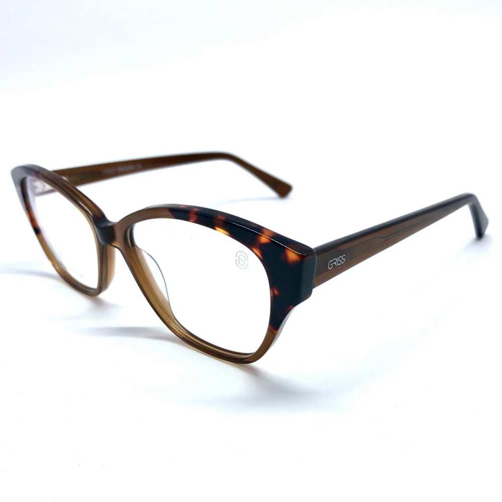 oticagriss armacao para oculos de grau griss 126 tartaruga com marrom 2