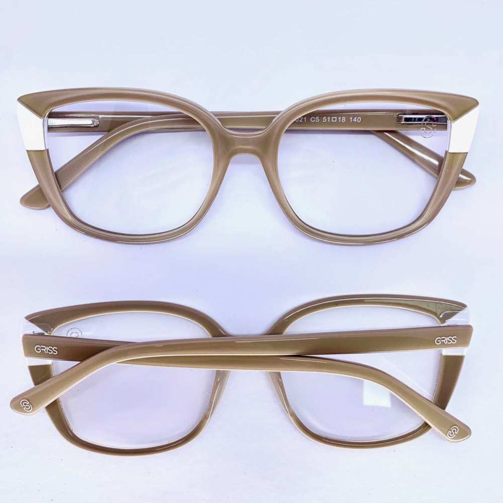 oticagriss armacao para oculos de grau griss 129 nude
