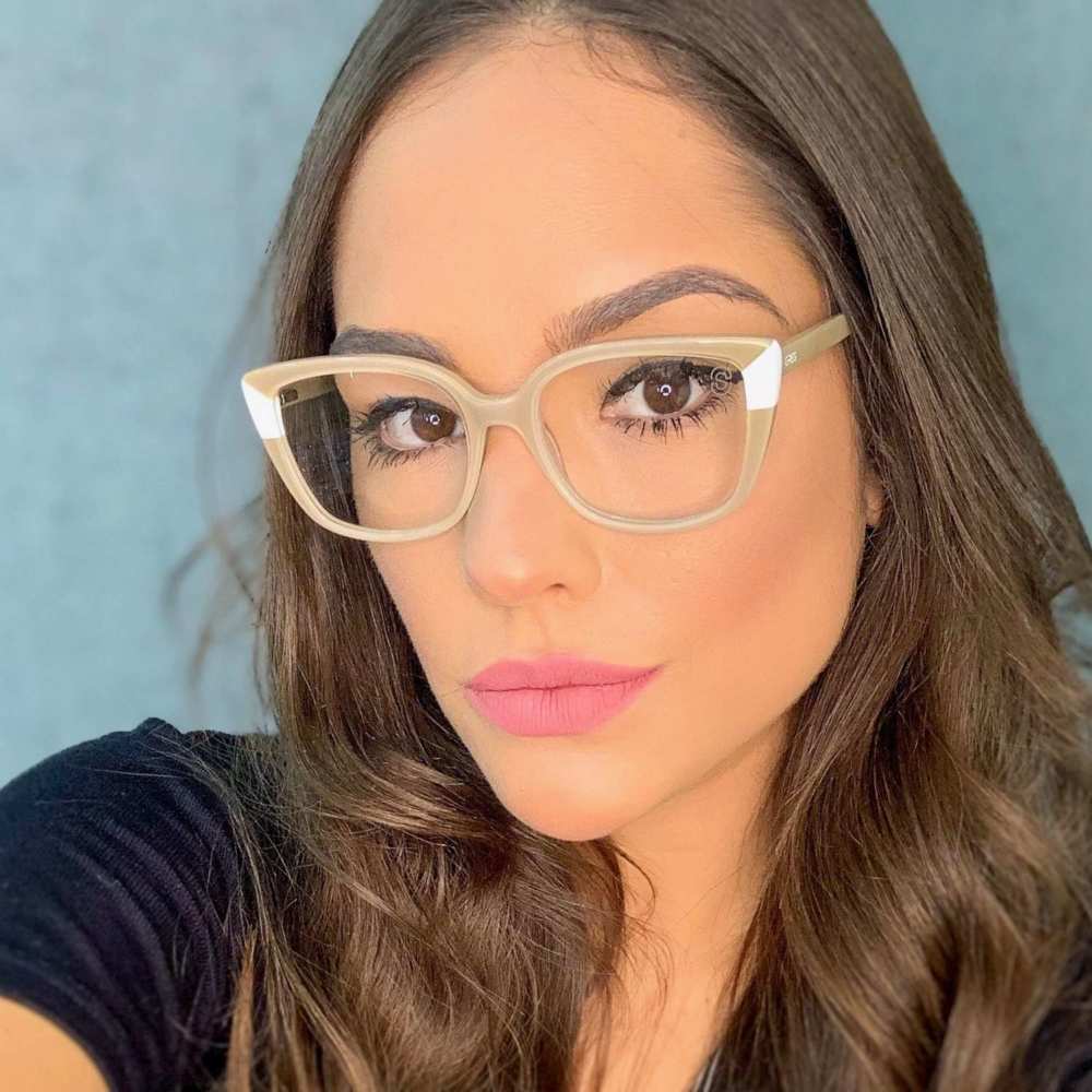 oticagriss armacao para oculos de grau griss 129 nude 2