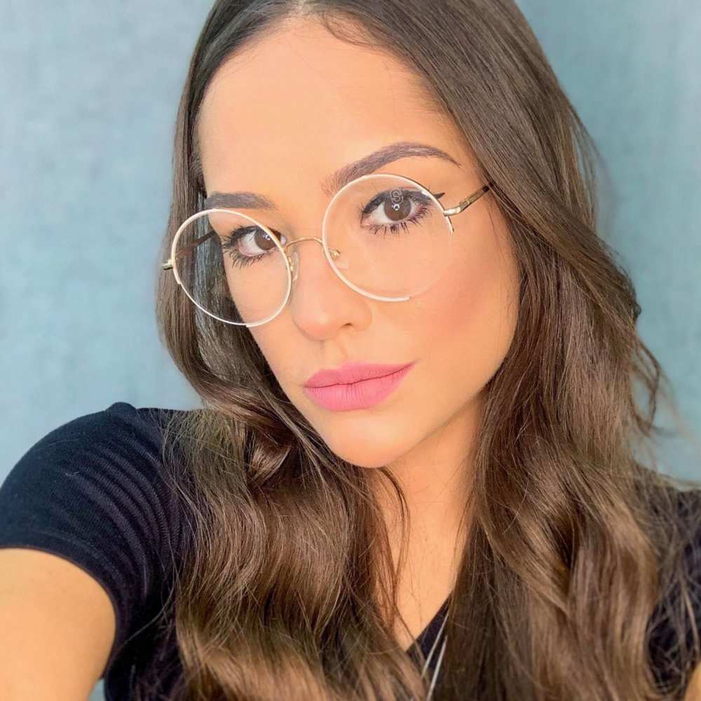 oticagriss armacao para oculos de grau griss 130 nude