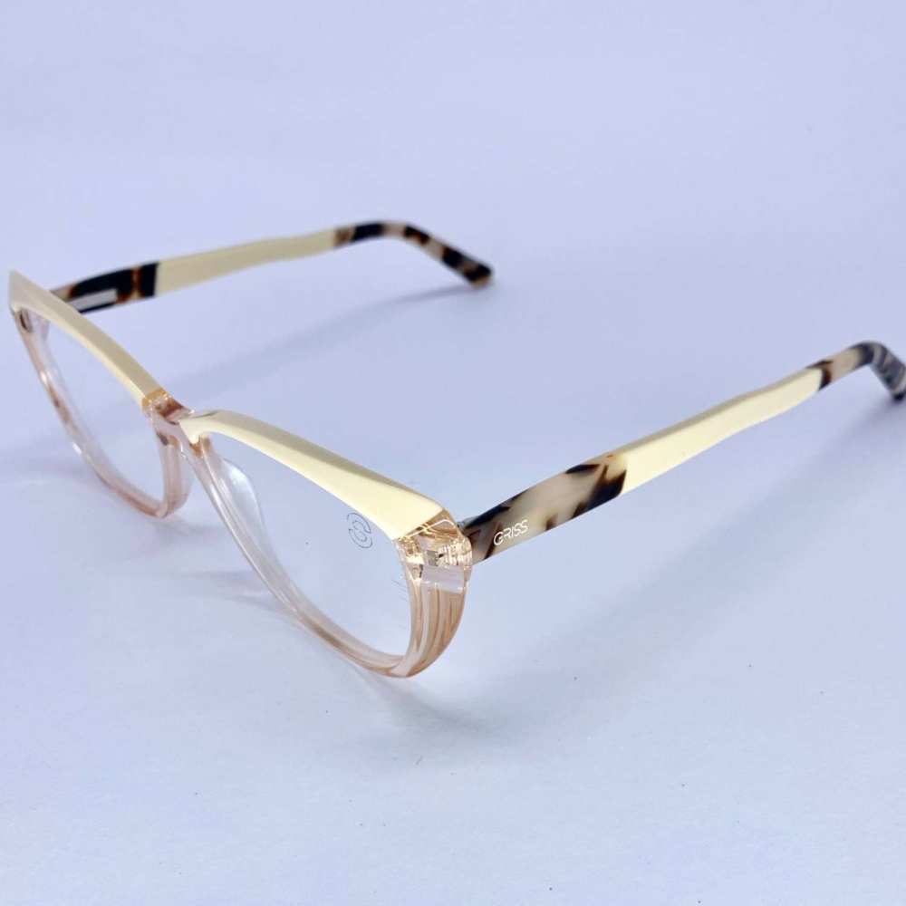 oticagriss armacao para oculos de grau griss 132 rosa transparente 2