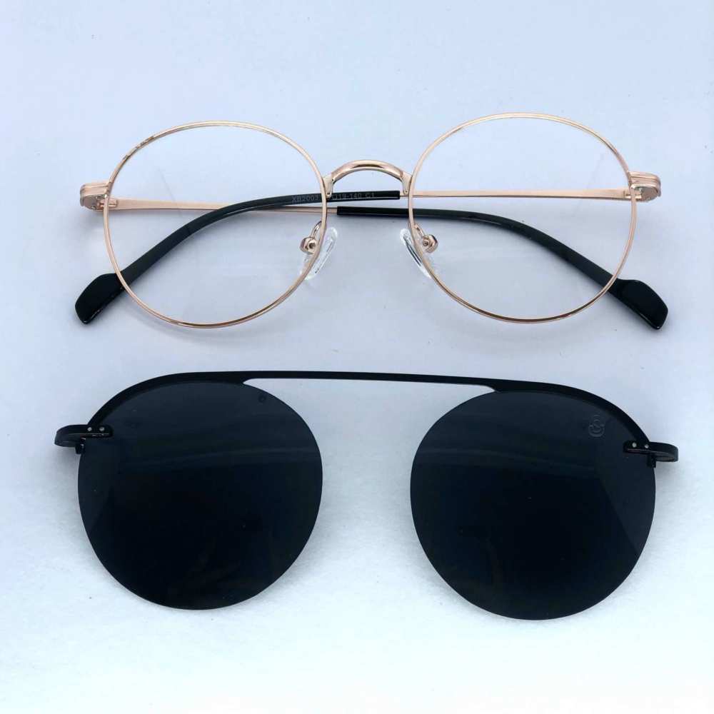 oticagriss armacao para oculos de grau griss 133 dourado