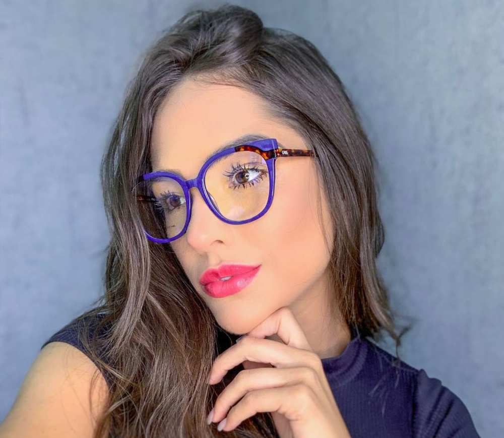 oticagriss armacao para oculos de grau griss 135 azul