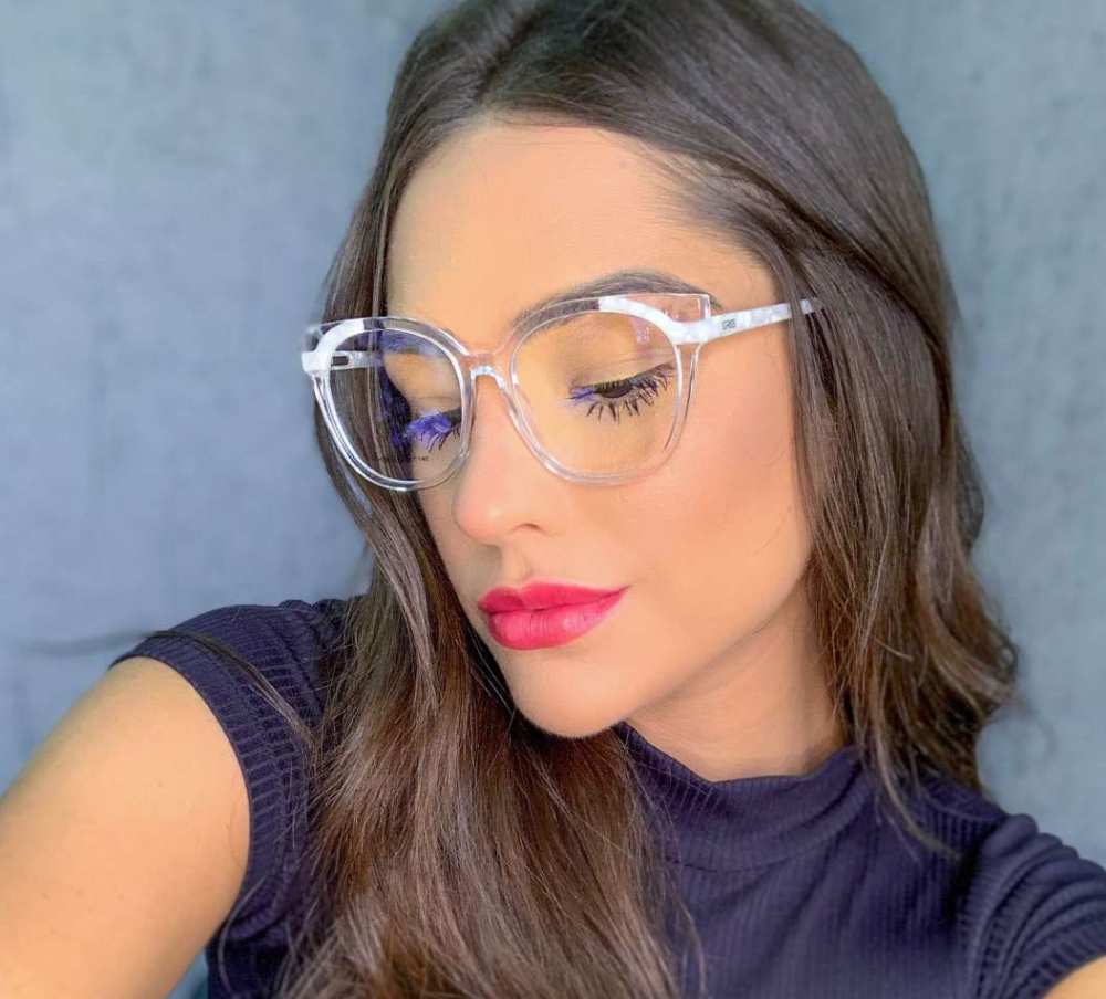 oticagriss armacao para oculos de grau griss 135 transparente