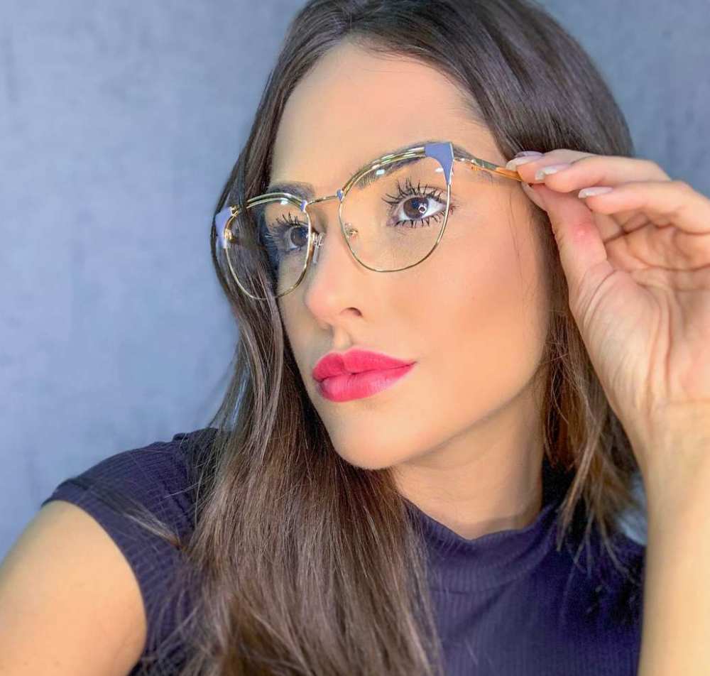 oticagriss armacao para oculos de grau griss 136 rose