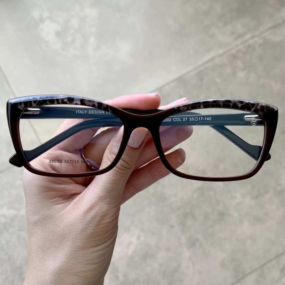 oticagriss armacao para grau gatinho 143 marrom com tartaruga 1