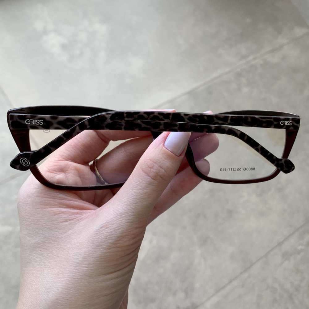 oticagriss armacao para grau gatinho 143 marrom com tartaruga 2