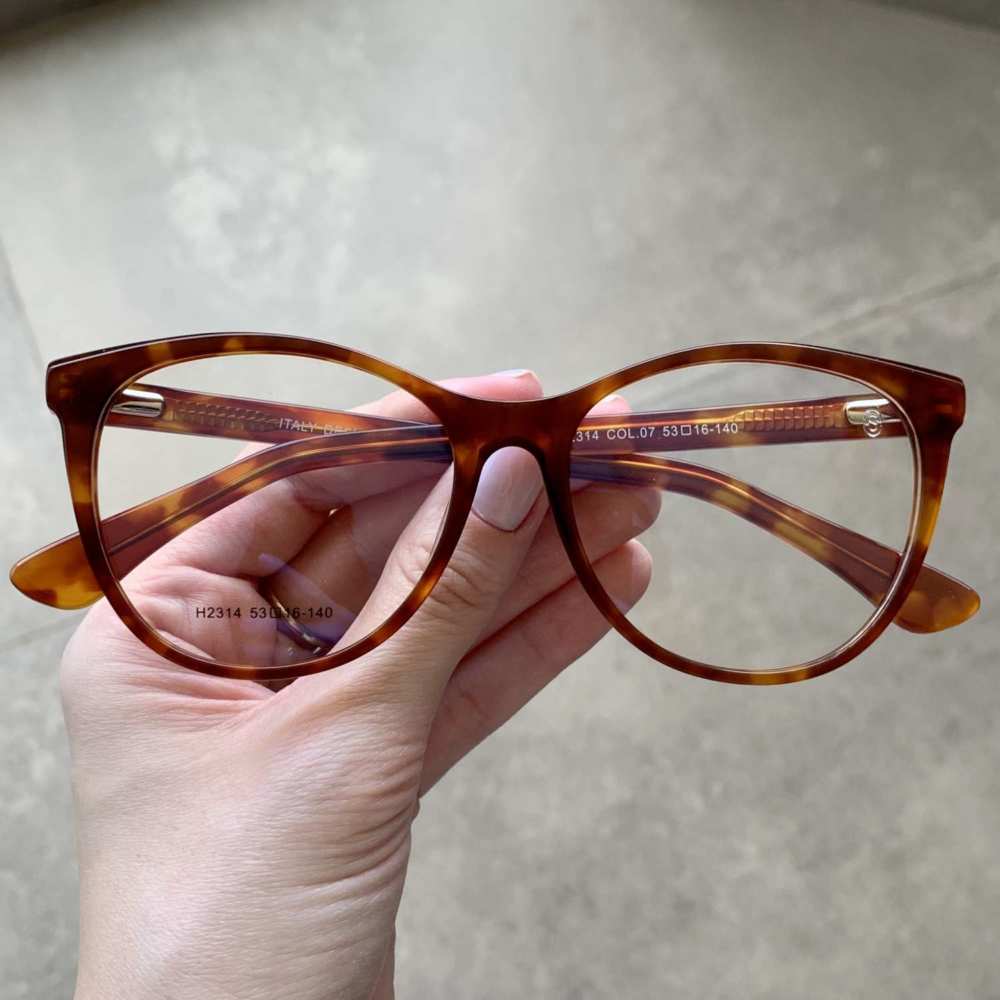 oticagriss armacao para grau gatinho 144 tartaruga com marrom 1