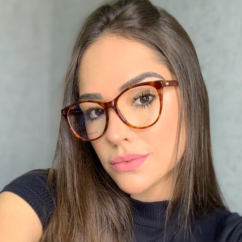 oticagriss armacao para grau gatinho 144 tartaruga com marrom