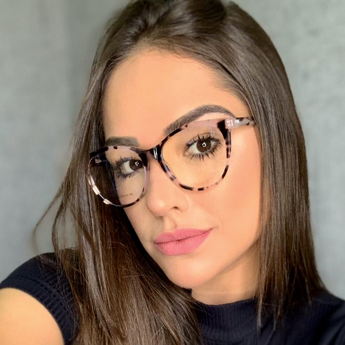 oticagriss armacao para grau gatinho 144 tartaruga com rosa