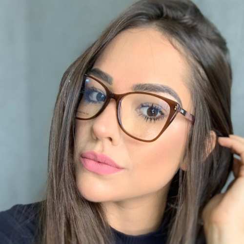 oticagriss armacao para grau gatinho 146 marrom com tartaruga