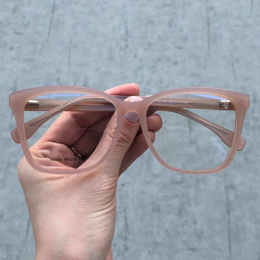 oticagriss armacao para grau quadrada 148 nude 1