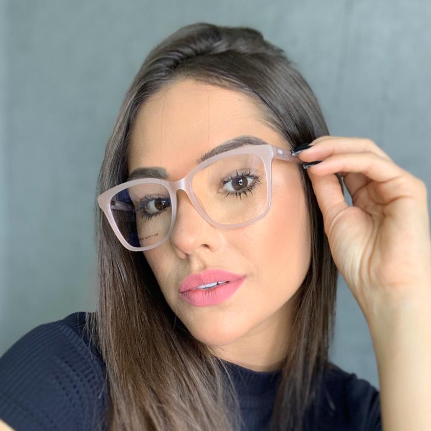 oticagriss armacao para grau quadrada 148 nude