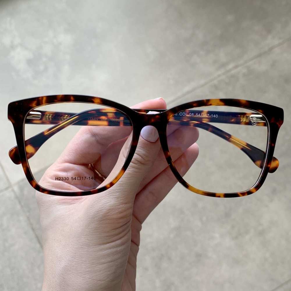 oticagriss armacao para grau quadrada 148 tartaruga 1