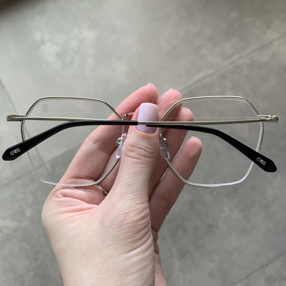 oticagriss armacao para grau quadrada 150 prata 1 oticagriss armacao para grau quadrada 150 prata 1