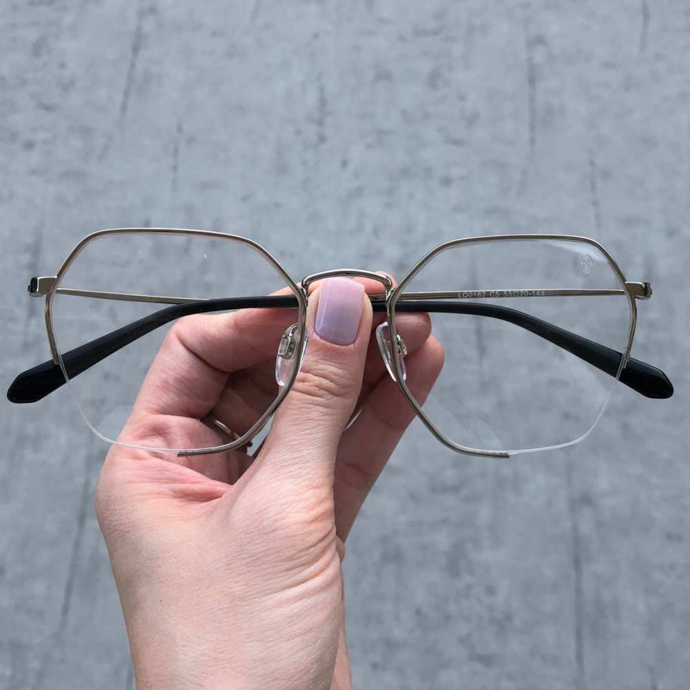 oticagriss armacao para grau quadrada 150 prata 2