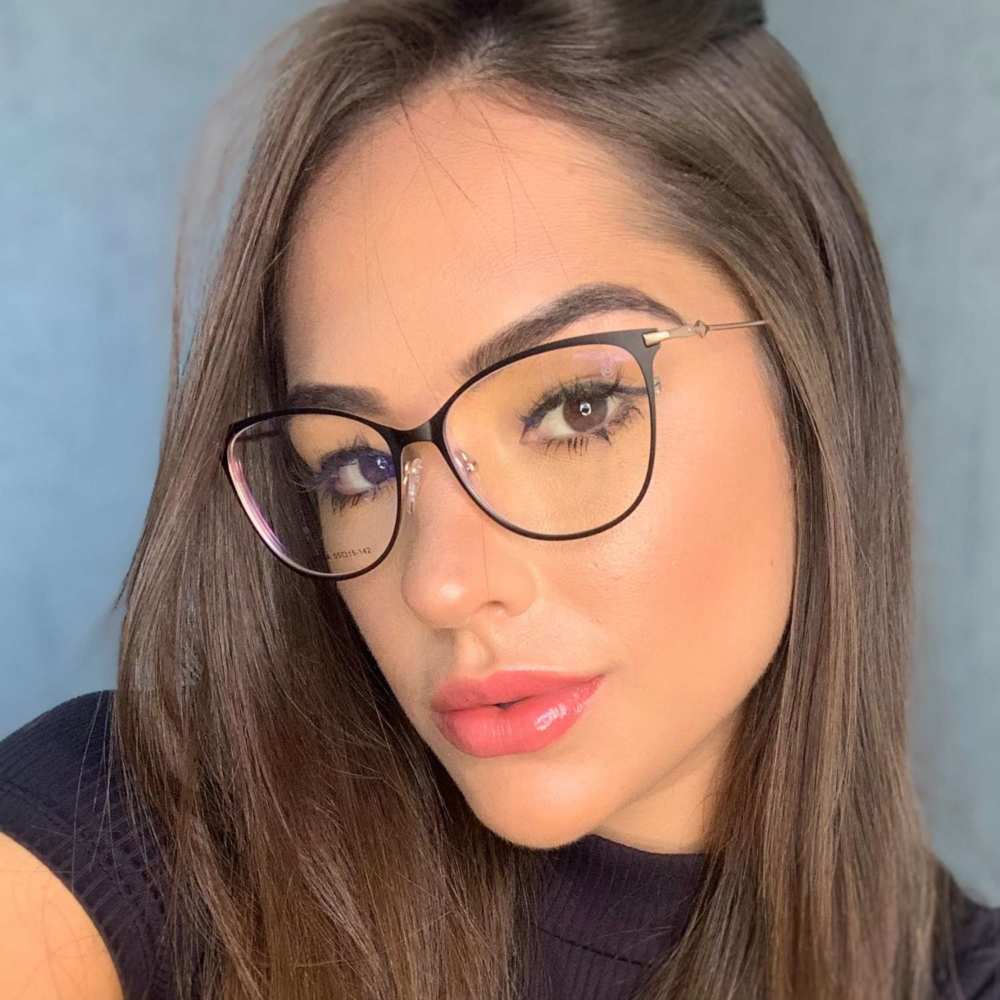 oticagriss armacao para grau retangular 153 preto