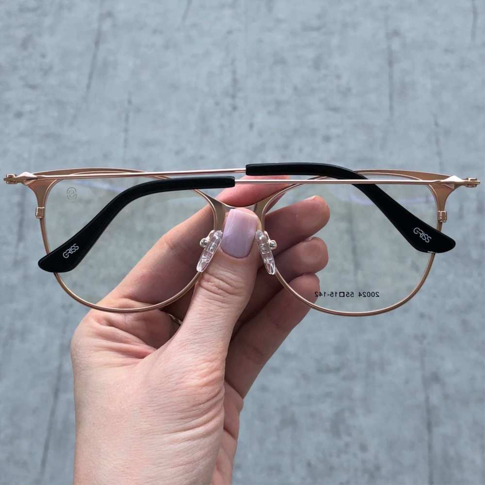 oticagriss armacao para grau retangular 153 preto 5