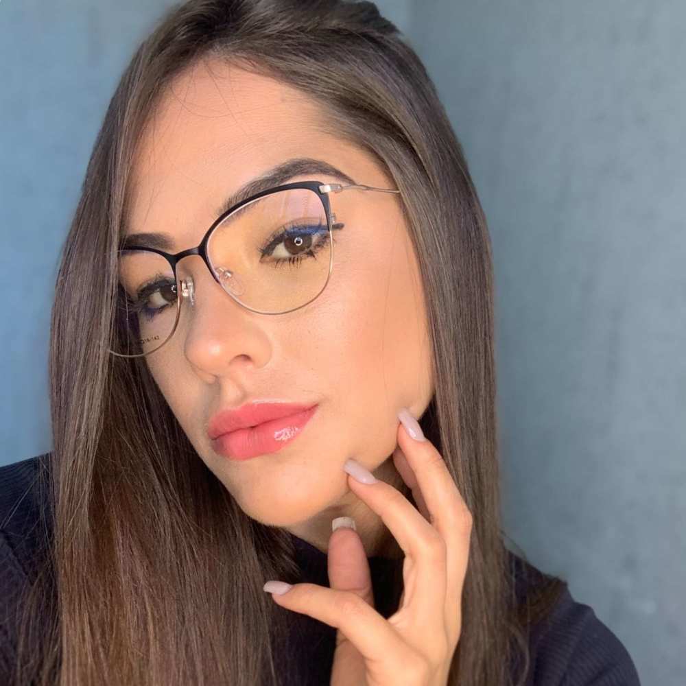 oticagriss armacao para grau retangular 154 preta 1