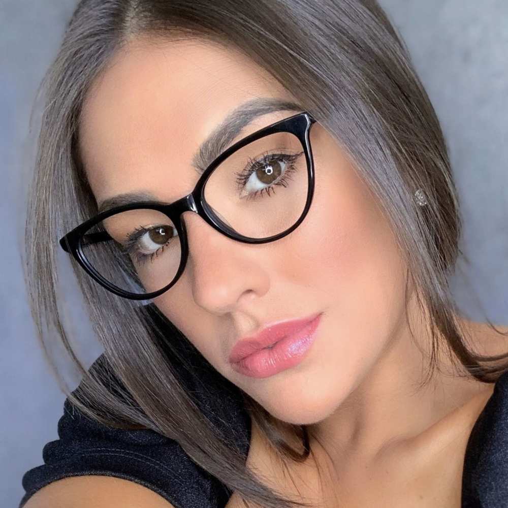 oticagriss armacao para grau gatinho 161 preto