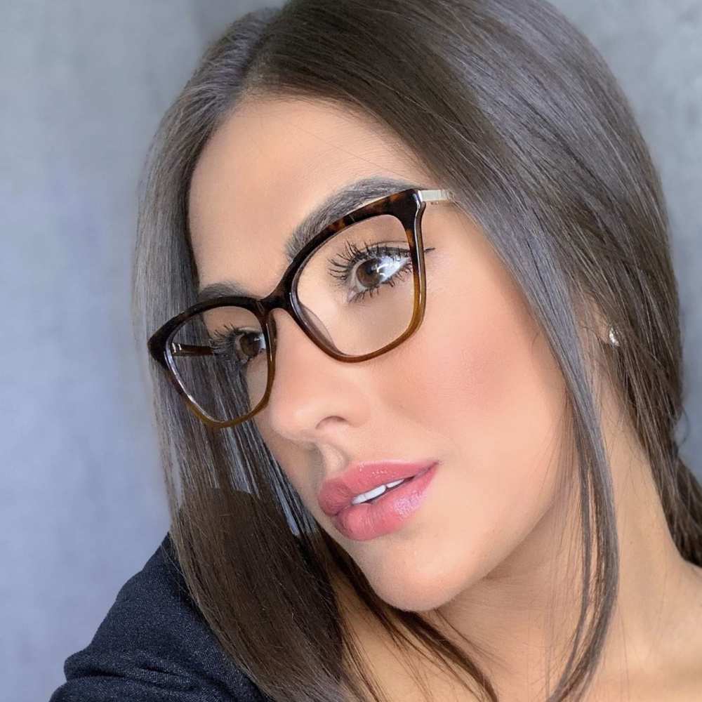 oticagriss armacao para grau retangular 156 tartaruga marrom 1