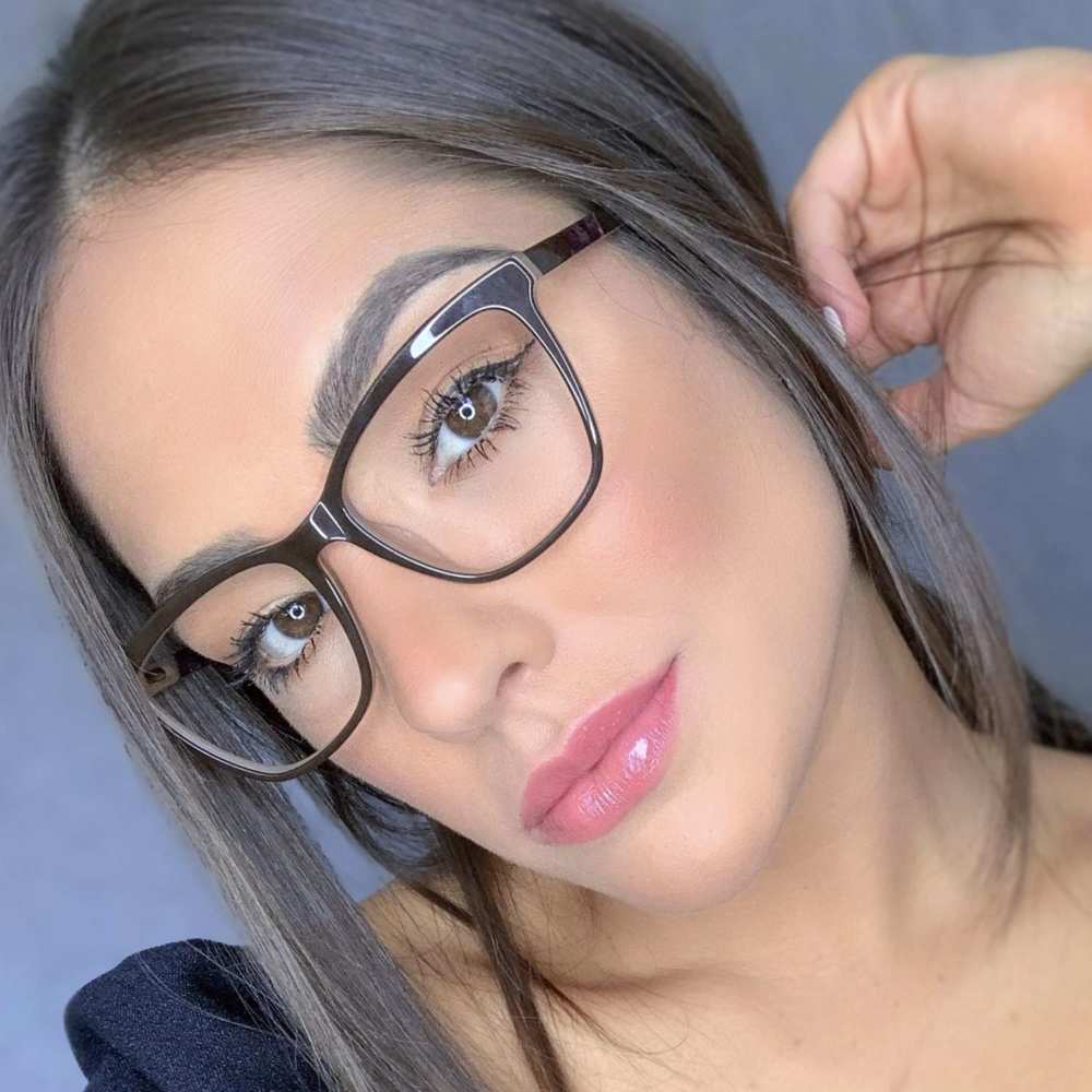 oticagriss armacao para grau retangular 159 marrom com nude 3