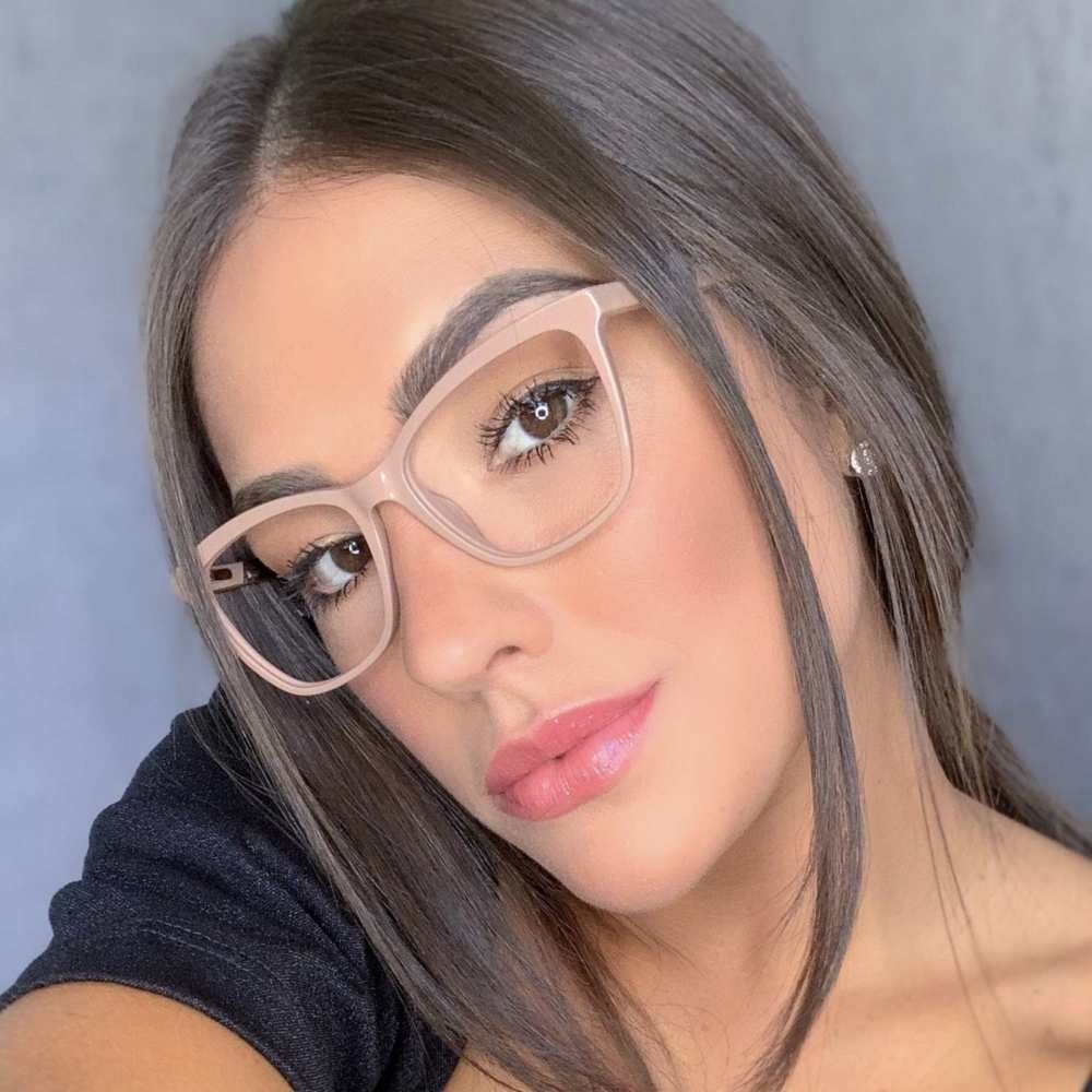 oticagriss armacao para grau retangular 159 nude 3