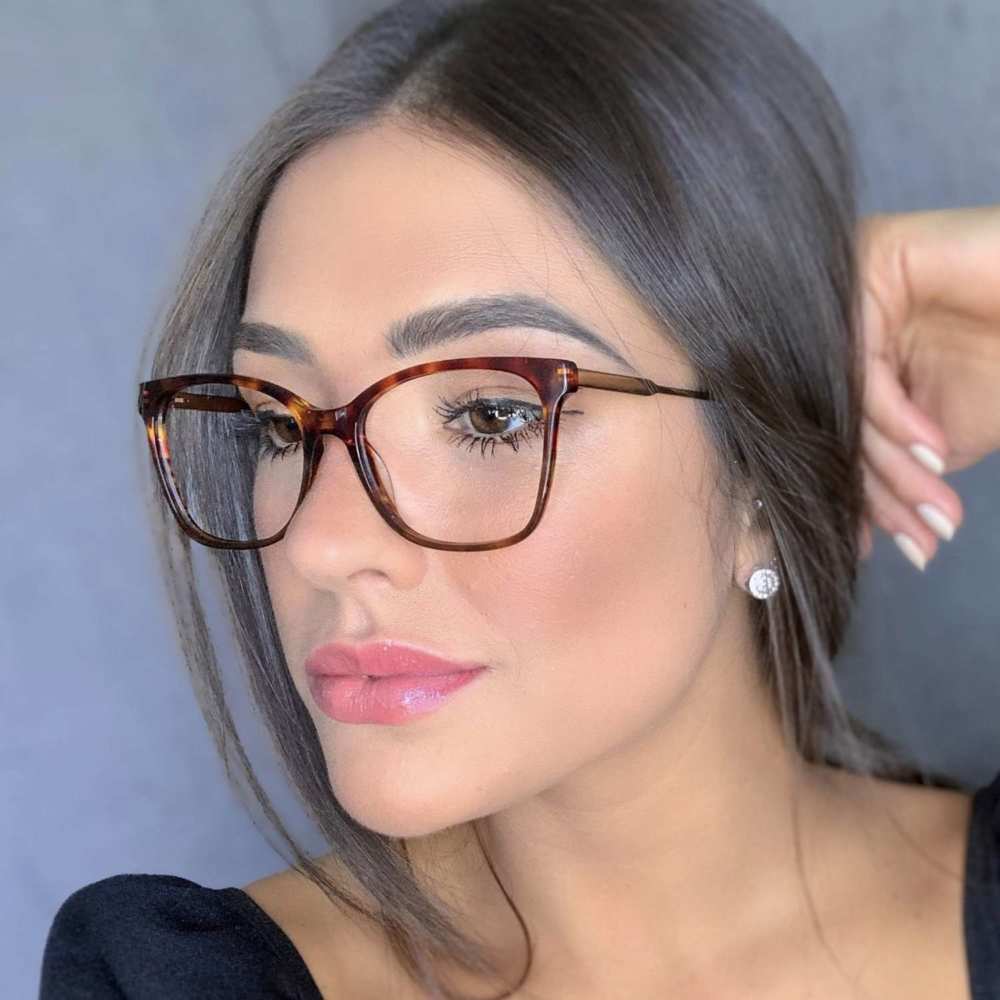 oticagriss armacao para grau retangular 160 tartaruga 2